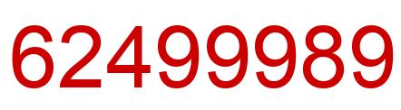 Number 62499989 red image