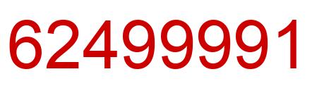 Number 62499991 red image