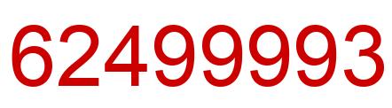 Number 62499993 red image