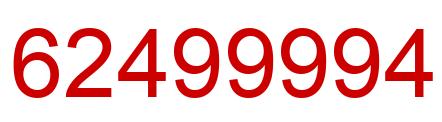 Number 62499994 red image