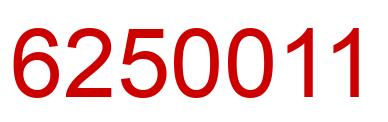 Number 6250011 red image