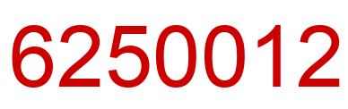 Number 6250012 red image