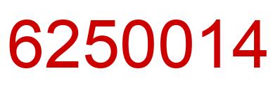 Number 6250014 red image