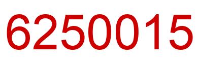 Number 6250015 red image