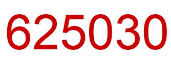 Number 625030 red image