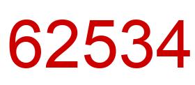 Número 62534 imagen rojo