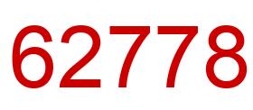 Number 62778 red image
