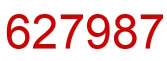 Number 627987 red image
