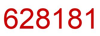 Number 628181 red image