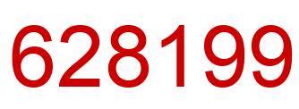Number 628199 red image