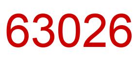 Number 63026 red image