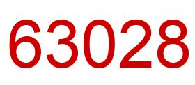 Number 63028 red image