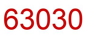 Number 63030 red image