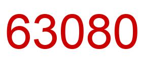Number 63080 red image
