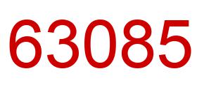 Number 63085 red image