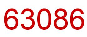 Number 63086 red image