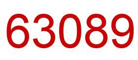 Number 63089 red image