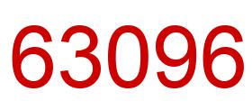 Number 63096 red image