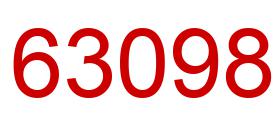 Number 63098 red image