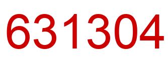 Número 631304 imagen rojo