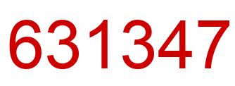 Number 631347 red image