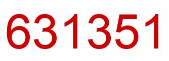 Number 631351 red image