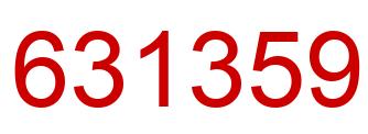 Number 631359 red image