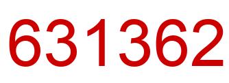 Number 631362 red image