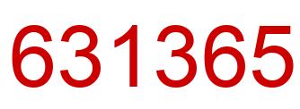 Number 631365 red image