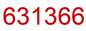 Number 631366 red image