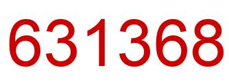 Number 631368 red image