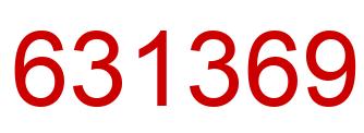 Number 631369 red image