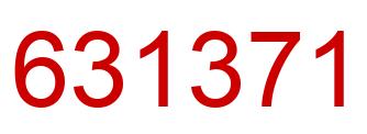 Number 631371 red image