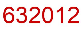 Number 632012 red image
