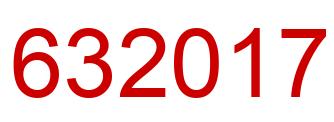 Number 632017 red image