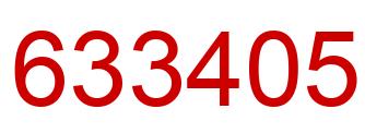 Number 633405 red image