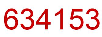 Number 634153 red image
