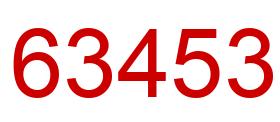 Number 63453 red image