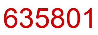 Número 635801 imagen rojo