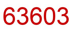 Number 63603 red image