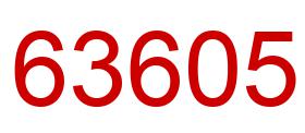 Number 63605 red image
