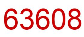 Number 63608 red image