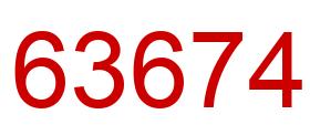 Number 63674 red image