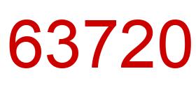 Number 63720 red image