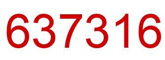 Número 637316 imagen rojo