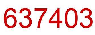 Number 637403 red image