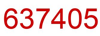 Number 637405 red image