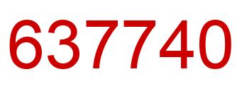 Number 637740 red image