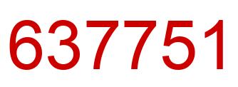 Number 637751 red image