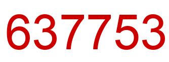 Number 637753 red image